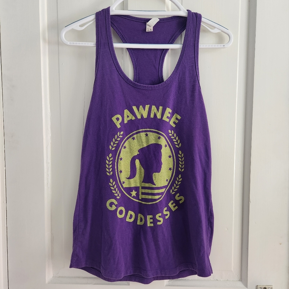 Pawnee Goddess Parks And Rec Purple Racerback